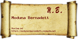 Moduna Bernadett névjegykártya